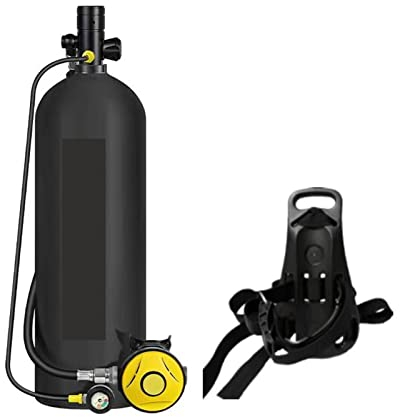 Mini Diving Tank Kit 3L Cylinder Dyk Snorkelutrustning Dykning Andningsskydd Fisk Gäl Syrgas Cylinder Utrustning (Color : 3 liter gas cylinder equipment, Size : XL)