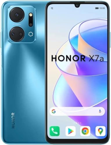 HONOR X7a Dual SIM | 6GB RAM + 128GB Storage | 6.75 Display | 50MP Quad Camera | 6000mAh Battery | 22.5W Fast Charging | Android 12 | Side Fingerprint | 4G LTE Smartphone (Ocean Blue)