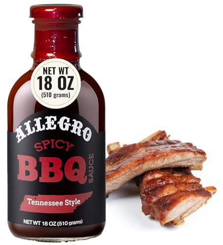 ALLEGRO - The Marinate Everything Marinades | Barbecue Sauce for Chicken, Pork, Ribs & Burgers | BBQ Sauce for Grilling, Dipping & Cooking | Kosher & Gluten Free | 18 Oz (Pack of 1) - Spicy
