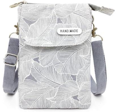 Narunii Petit Sacoche Telephone Portable Femmes,Pochette Portable Bandoulière Femme,Toile Sac Telephone Portable Femme pour Voyages,Shopping,Quotidiens