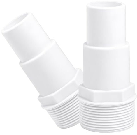 Conector de manguera para piscina, diámetro de 32/38 mm a boquilla de manguera de 1,5 pulgadas, 2 unidades