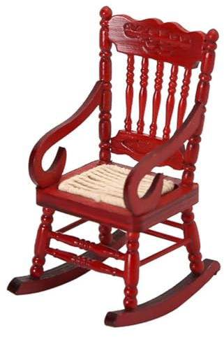 Laroal 1/12 Scala Casa delle Bambole Miniatura Sedia a Dondolo Accessori per Mobili per Casa delle Bambole