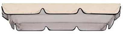 Toldo de repuesto para silla de columpio de 3 plazas, impermeable, resistente al viento, 210D, a prueba de desgarros, 195 cm x 125 cm (beige)
