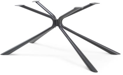 [en.casa] Telaio per Tavolo 'Fai da Te' a Forma di Ragno in Acciaio Struttura a 4 Gambe Incrociate Base per Tavolo da Pranzo Scrivania 160 x 70 x 72 cm - Nero
