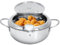 Japanischer Edelstahl Frittiertopf,Tempura Fritteuse Topf, Antihaft Küchenfritteuse, auslaufsichere Bratpfanne Stil Fritteuse Topf mit Temperaturregelung, Frittiertopf aus Edelstahl(2,2 l)