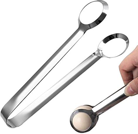 Youding Pinze da Cucina,Pinza per Uova sode in Acciaio Inossidabile per Cucinare | Pinzette per Insalata Multiuso Antiscivolo per casa, ristoranti, Negozi per la Colazione