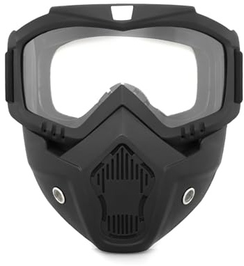 TAIZER Occhiali da Moto Maschera Motocross Rimovibile Antivento Equitazione Sole Riding
