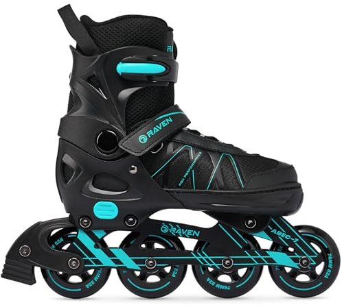 RAVEN - Inline-skridskor för barn och vuxna - Roller Skates för barn och vuxna - ABEC-7-lager, gummihjul