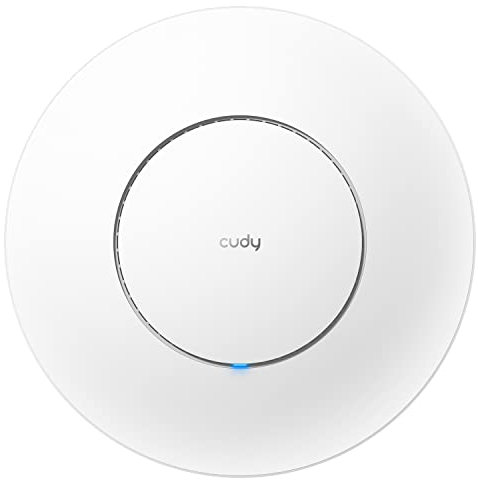 Cudy BE11000 Punto de acceso inalámbrico Wi-Fi 7 de tres bandas, 1 puerto SFP+ de 10 GB, entrada PoE de 2.5 G, control de aplicación Cudy y malla, alimentación PoE/DC, AP11000