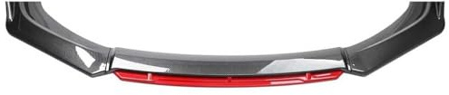 JGTUIRYEH Lèvre Pare-Chocs Avant pour Passat Golf 4/5/6 GTI, Voiture Becquets Avant Lame De Pare-Choc Lèvre Spoiler Séparateur Kits Carrosserie Accessoire,F-Carbon Fiber Red