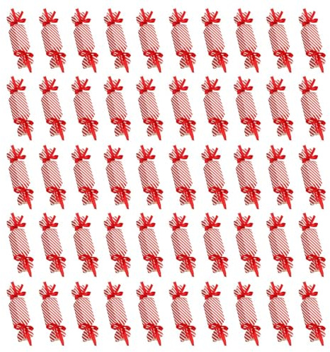 50 scatole per caramelle scatole pieghevoli per dolcetti per feste, contenitori di carta per biscotti per Natale, compleanno, matrimonio, confezioni regalo