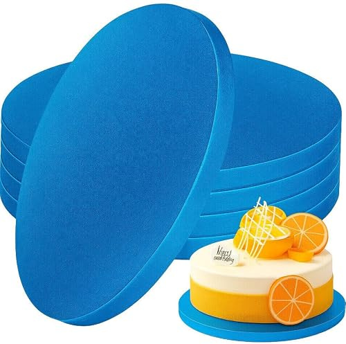 Hilarious Base para tarta de 30 x 30 cm, 1,2 cm grosor, cuadrada, colores, cartón rígido, para repostería, tartas y pasteles (5 UNIDADES) (Azul)