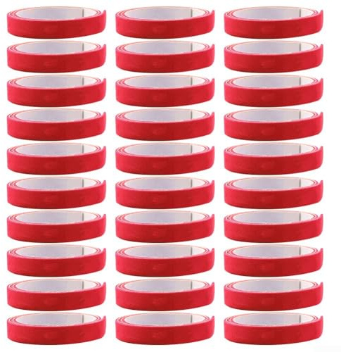 Oniissy 30pcs Sponge Table Tennis Racket For Edge Protection Tape, 10mm Width Self- Side Band for Ping Pong Paddle, Red Blue Black Color Options(red)