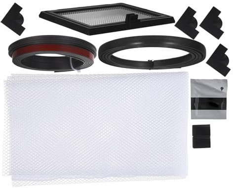 Toyvian Akvarienät med Matningsfönster Finmaskigt Anti- Lock för Ventilerat Skyddsnät för Akvarium Förhindrar Fiskflykt och Håller Vattnet Rent