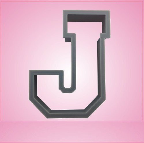 Varsity Letter J Cookie Cutter 2 inch (plastic)