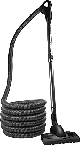 Housevac Reinigungszubehörsatz: EIN Zentralstaubsauger Saugschlauch 7.5m, EIN Teleskoprohr mit Clip, eine Doppelfunktionsbürste für Teppiche und Parkette