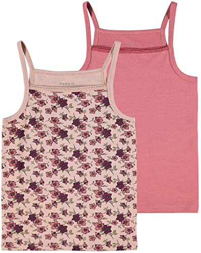 Name IT Kids Mädchen NKFSTRAP TOP 2P Deco Rose Flower NOOS Unterhemd, 146-152