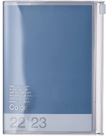 MARK'S 2022/2023 Taschenkalender A6 vertikal, COLORS, Blue: Von September 2022 bis Dezember 2023