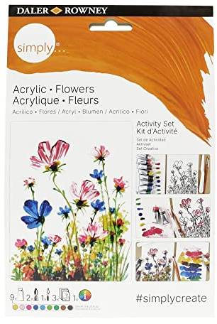 Daler-Rowney, Simply, pintura acrílica, caja de cartón, colores surtidos