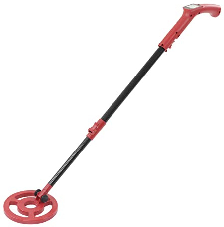 Detector de Metales para Niños, Vástago Ajustable Detector de Metales para Adultos, 270mW Detector de Oro Profesional con Bobina a Prueba de Agua, para Tesoros de Playa de Monedas (detector rojo)