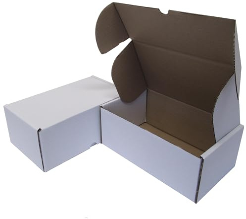 W.E. Roberts Postal Boxes White Cardboard boxes for posting 30x25x10cm (12x10x4) parcel box, shipping boxes, cardboard box, packaging boxes, postage boxes (Pack of 10)