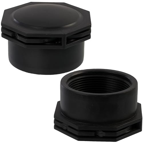 AERZETIX - Juego de 2 Tapones Hembra 2 para Atornillar para Manguera de Riego Sistema de Goteo - Presión Máxima 10 Bar - en Polietileno - Racor Circuito Tapa Irrigación - C75029