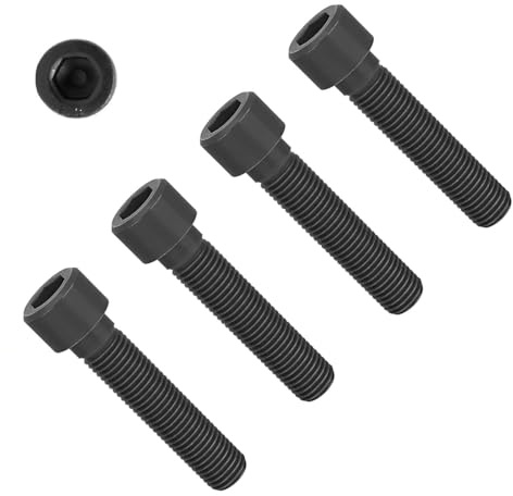 TERF® M8 X 16mm Hex Socket Cap Head Machine Screws Self Colour Black High Tensile Grade 12.9 Machine Screw M8 (8mm) X 16mm Allen Key Hexagonal Socket cap Bolts - Pack of 10