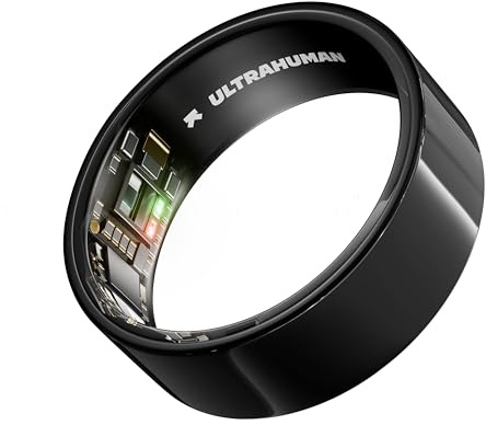 ULTRAHUMAN Ring AIR (certifierad förnyad) – Smart Ring Health Tracker, sömnspårare, smart ring för män/kvinnor, fitnessmätare (Aster Black, 14)