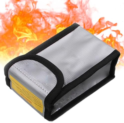 Insplace batterilåda | skyddande batterilåda | Värmebeständig säkerhetsväska skyddar brandhämmande risker och giftigt spill