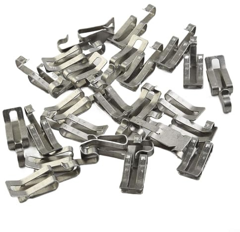 Kit de clips y espaciadores para cables de descongelación de techo y canalones con abrazaderas flexibles para una instalación segura en varios materiales de tejas inclinadas