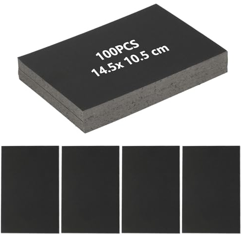 95 stycken svarta tomma vykort för egendesign, indexkort, blanka papperskort för märkning, kartongpapper pysselkartong för utskrift gör-det-själv (145 x 105 mm)