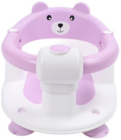 FTVOGUE Seggiolino da Bagno per Neonati, Seggiolino da Bagnetto Dal Design Ergonomico, da Bagno per Bambini Antiscivolo 12,4x15,94 Pollici per un'esperienza di (PURPLE)