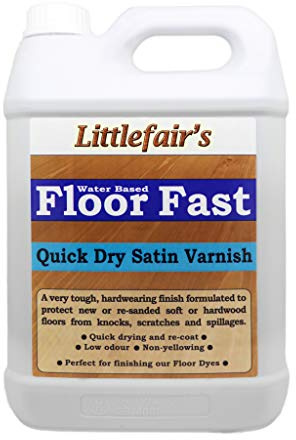 Littlefair’s Floor Varnish for Wooden Floors 5ltr - Quick Dry, Low Odour & Easy Clean - Tough & Hardwearing Formula - Premium Non-Yellowing Clear Polyurethane Varnish - Versatile Wood Floor Varnish