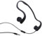 Auriculares de conducción ósea, auriculares de conducción ósea con cable de oreja abierta, reducción de ruido con micrófono, para correr, deportes, fitness, color negro
