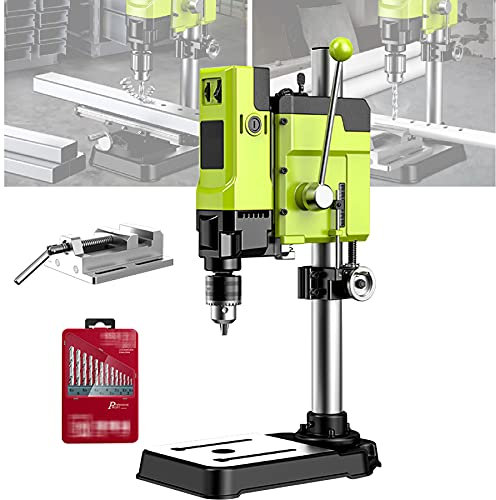 LXX Taladro de Columna 880w, Taladro de Mesa Taladro de Columna Profesional 6 Velocidades Banco Trabajo para Bricolaje y Reparaciones Profesionales