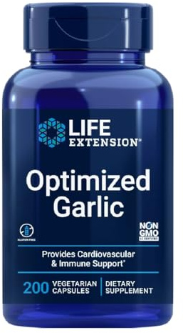Life Extension Ail Optimisé - 200 Capsules Végétariennes de 1200 mg