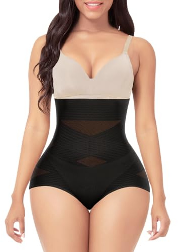 YARRCO Culotte Femme Taille Haute 13-2XL Panty Gainant sans Couture 14-XL Gaine Ventre Plat Gaine Amincissante (Noir-Basic,XXL)