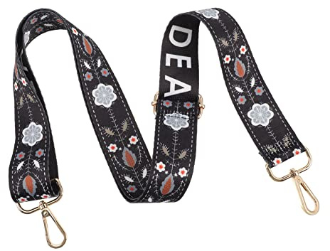 BESPORTBLE Correa Reducción Ajustable de Estampado Banjo Vintage Floral y Caídas Material de Poliéster Resistente, Protección contra Estrés para Instrumentos Musicales