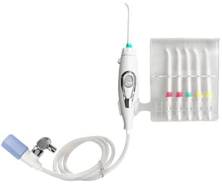 Pulitori A Getto Orale – Spruzzatori D'acqua Regolabili, Di Pulizia Con Rubinetto, Strumento Dentale Non Elettrico Con 6 Punte Sostituibili | Collezione Di Per La Manutenzione 'i