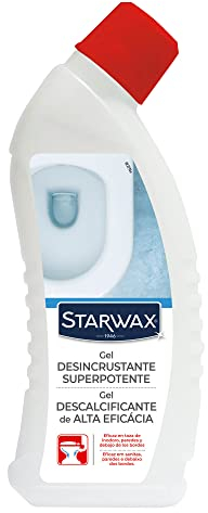 STARWAX - Gel Desincrustante Superpotente - Acción de choque - Compatible con fosas sépticas - Disuelve los depósitos de cal - Eficaz en el fondo de la taza del inodoro - Fabricado en Francia - 750ml