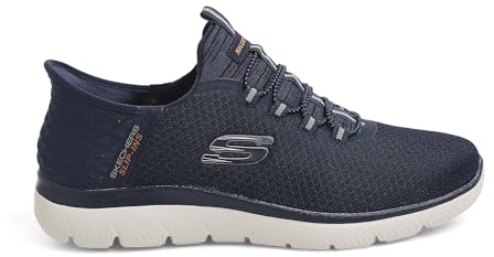 Skechers Summits High Range Herren Sneakers, Navy Mesh Trim, 45 EU