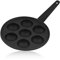 BBQ-Toro - Poffertjes - Poêle en fonte - Avec poignée - Diamètre 20,5 cm - Hauteur 3 cm - Poêle à 7 moules - Preseasoned - Poêle à poffertjes - Poêle à takoyaki - Poêle à yeux de bœuf