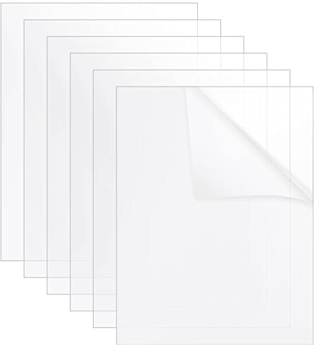 SENENQU - Placa acrílica transparente A4, 3 mm, transparente, cristal de repuesto, transparente, hoja acrílica