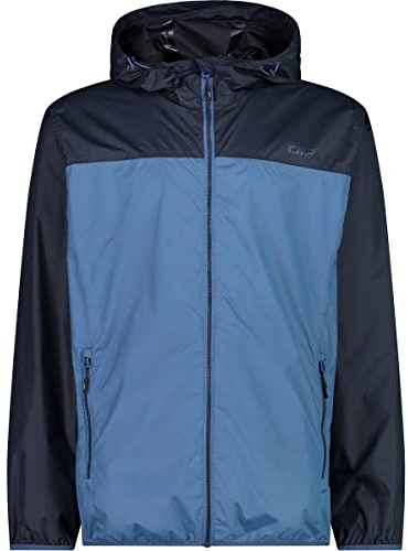 CMP - Giacca da Uomo con Cappuccio Antipioggia, Dusty Blue, 46