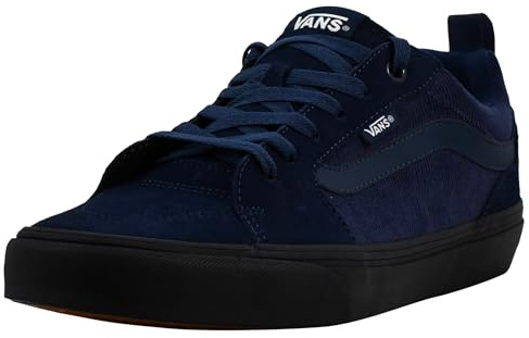 Vans Men's Filmore Sneaker, Micro Cord Dress Blues/Black, 13 M US