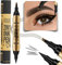 Lápiz de Cejas Mágico,las cejas Maquillaje,pintura ceja rnujer,Crea unas Cejas-Naturales-Duraderas-Resistentes al Agua y Duraderas (Marrón Oscuro)