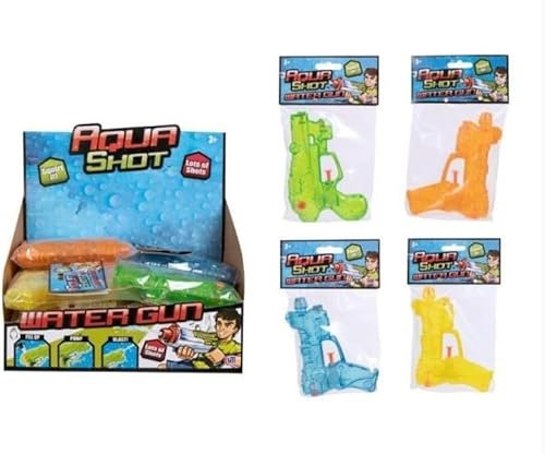 HOT BARGAINS Transparent Plastic Water Gun for Kids Powerful Water Pistol for Summer Party Beach Children's Water Playing Toy with Assorted Colours (1, Multi Colour)