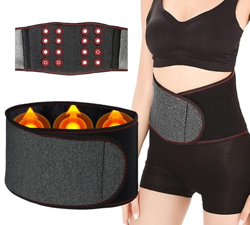 Back Support Heated Lower Back Support Belt for Women Self Heating Back Sciatica Pain Relief Support Lumbar Support Back Strap Magnetic Therapy Lumbar Warmer Heating Waist Brace Kidney Warmer Belt