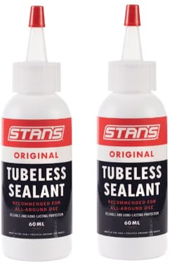 Stan's NoTubes Original Tire Sealant 60ml (Qty 2), Long Lasting Flat Prevention, Ultra Fast Sealing, up to 1/4 Punctures, Proactive Tire Repair, for All Bikes