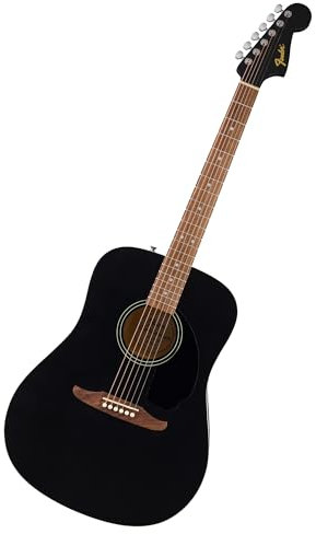 Fender California Debut Redondo Dreadnought Acoustic Guitar, Spruce Top, Black Pickguard, Black